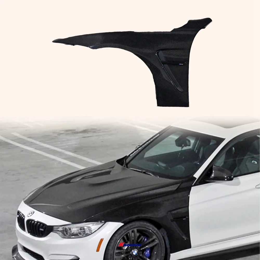 For BMWs 2015-2020 Real F82 M4 Carbon Fiber Side Front Bumper Fender Pair