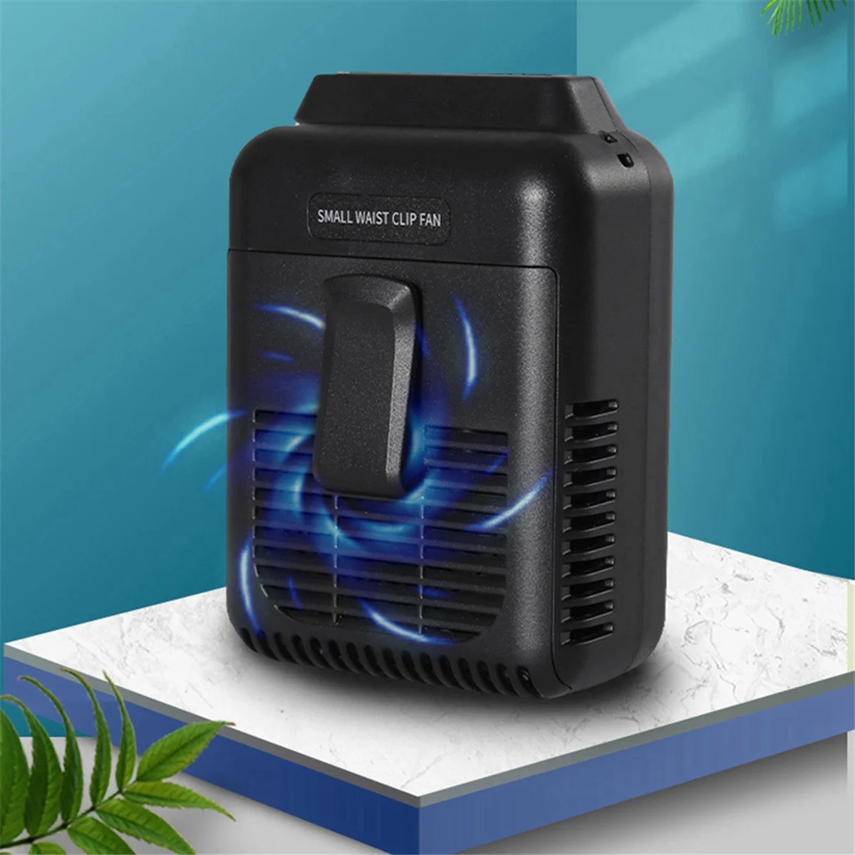 8000mA Rechargeable Waist Clip on Fan,Neck Fan,Portable Outdo Sports Work Fan,Adjustable Air Outlet Low Noise