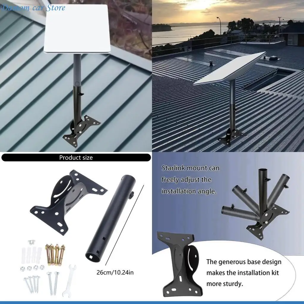 

A2UC Roof Mounting Rack For Starlink V2 Antenna, Simplifies Satellite Dish Setups