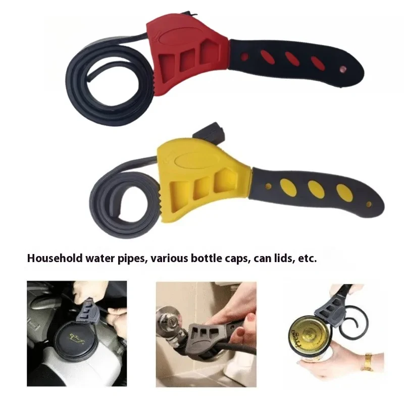Llave Ajustable de Goma de 6 Pulgadas, Multifuncional, para Filtros de Aceite, Tuberías y Jarras