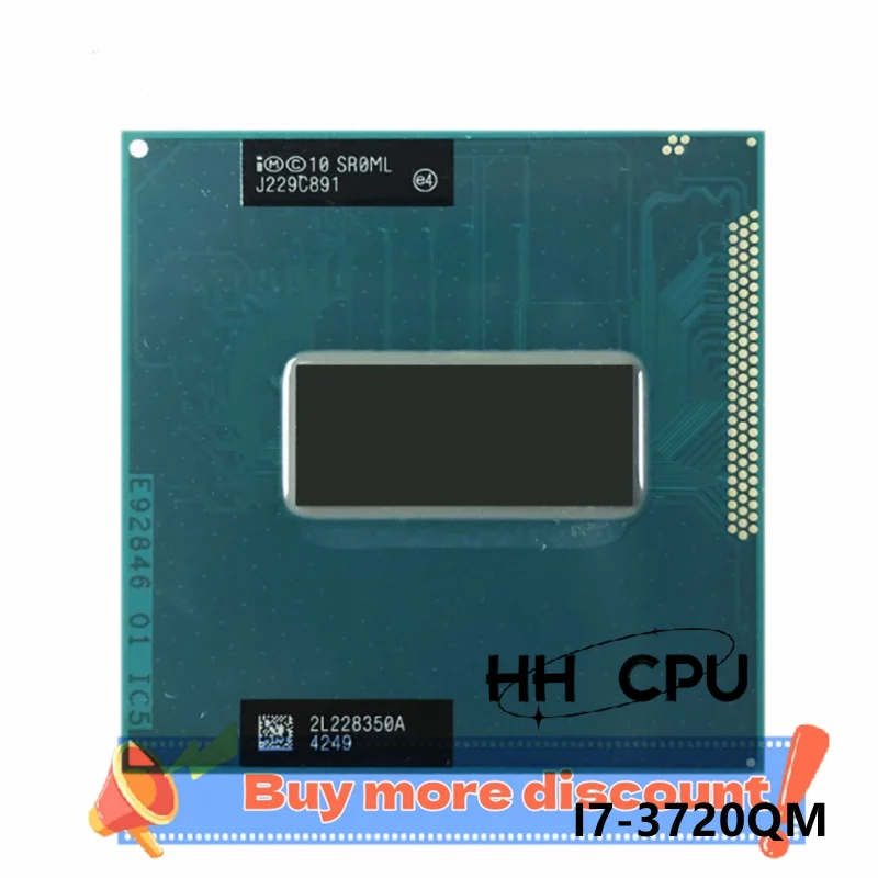 Core i7-3720QM i7 3720QM SR0ML 2.6 GHz Used Quad-Core Eight-Thread CPU 6M 45W Socket G2 / rPGA988B