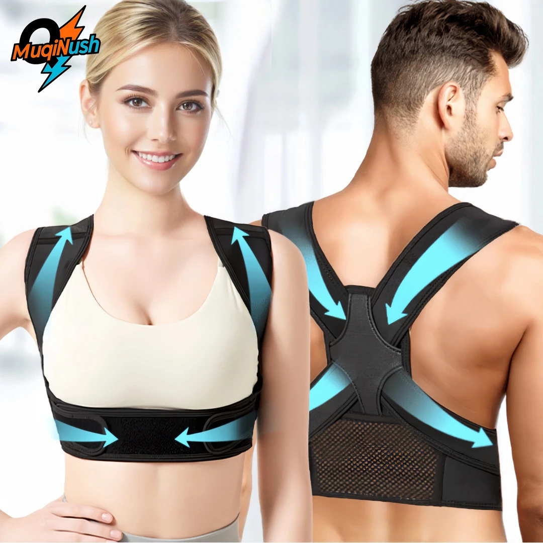 

MuqiNush Posture Corrector for Back Support: Adjustable Shoulder Posture Brace for Men and Women Relieve Back and Waist Pain