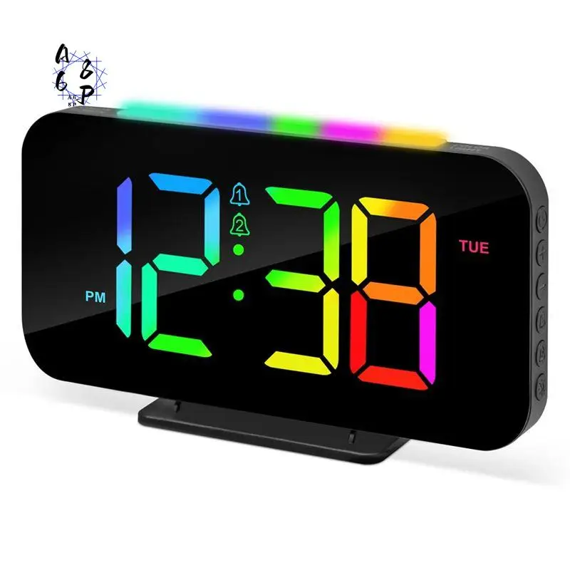 A68P-LED Digital Alarm Clock For Bedrooms With Night Light,Dual Alarm,12/24H, Plug In Large Display Alarm Clock For Bedroom