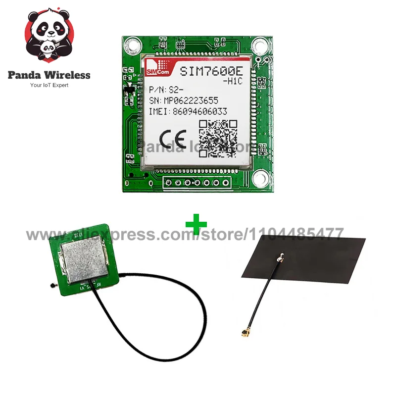 

SIMcom SIM7600E-H1C 4G Основная плата Однорядный контакт Высокоточный промышленный разъем LTE CAT4 + голос + GNSS для печатных плат/печатных плат