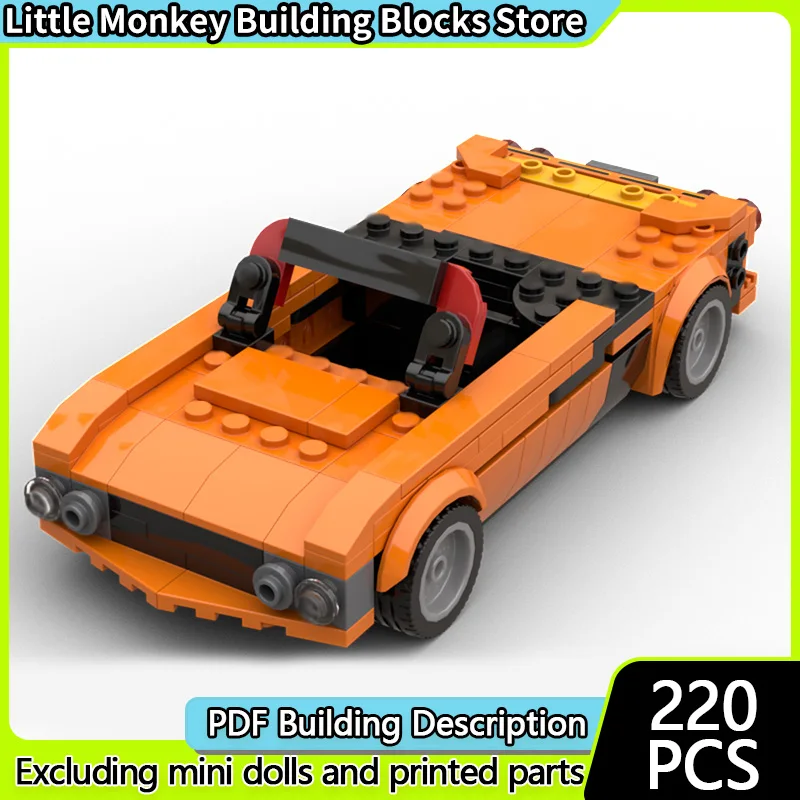 

Speed Racing Car Model MOC Building Bricks S2 Classic Convertible Car Modular Technology Children Holiday Gifts Assemble Toys