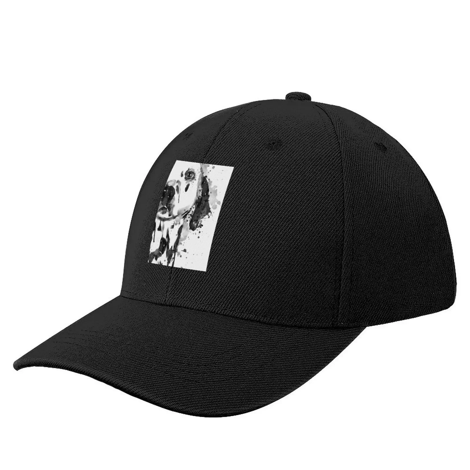 

Black And White Half Faced Dalmatian Dog Baseball Cap Golf Cap Male hat Big Size Hat New Hat Hats Man Women's