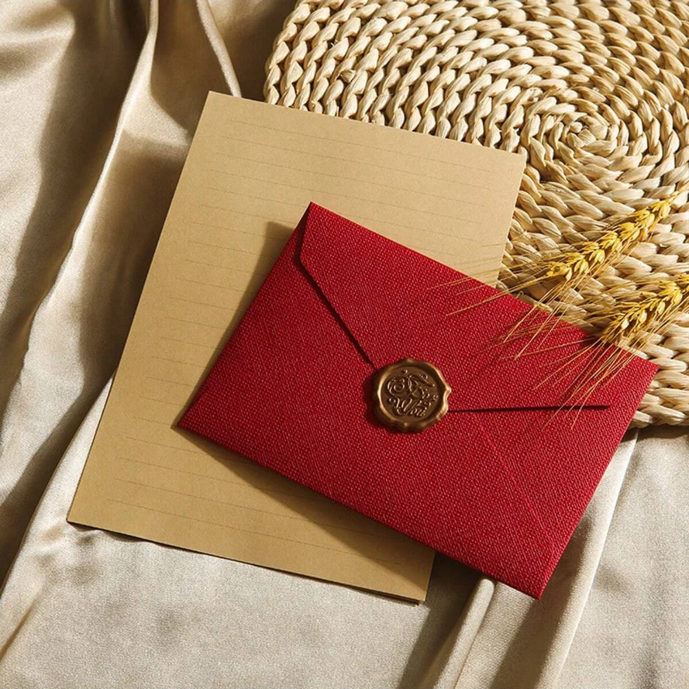 Grußkarten, Umschläge, gefalteter Karton und goldene Aufkleber für Grußkarten, Hochzeit, Geburtstag, Einladungen, Babypartys, Partys – Detail 6