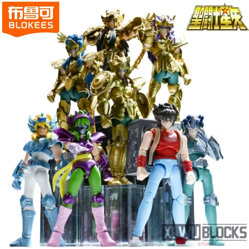 

BLOKEES Building Block Saint Seiya Star Edition Gold Inheritance Camus Milo Shaina Assemble Movable Model Ornament Collect Gift