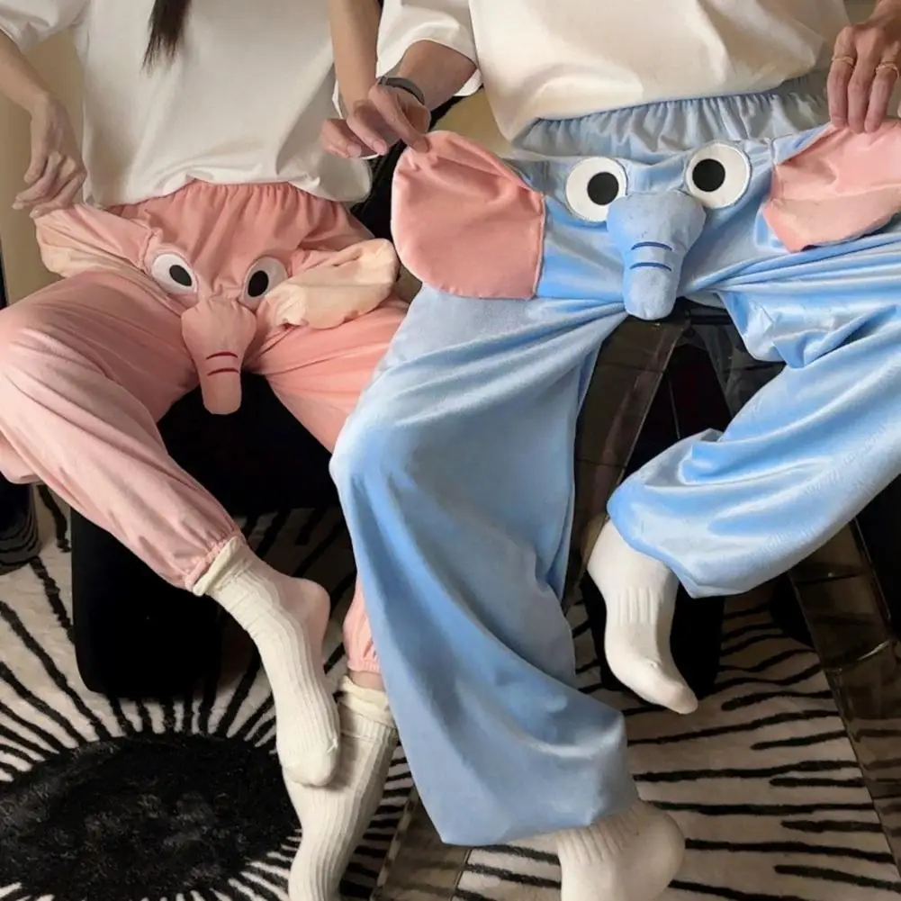 Pantaloni da donna pantaloni spessi da donna pantaloni da pigiama da donna con elefante invernale accogliente per coppie pantaloni da notte caldi in peluche spessi