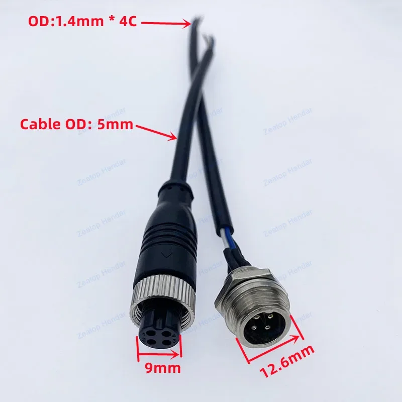 GX12 سلك الطيران للكاميرا سيارة ، كابل إشارة M12 ، المكونات الذكور والإناث ، DVR ومراقبة الدوائر التلفزيونية المغلقة ، 2 دبوس ، 3 دبوس ، 4 دبوس ، 5 دبوس ، 6 دبوس ، 20 سنتيمتر ، 1 قطعة #5