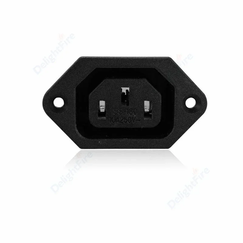 AC Electrical Socket IEC 320 C13 C14 Female Male Plug 3 Pins Screw Type Panel Power Inlet Socket Connector Power Socket