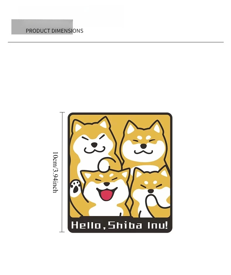 JDM Shiba Inu Dog Car Decal Sticker Scratch Cover for Motorcycle Electric Vehicle