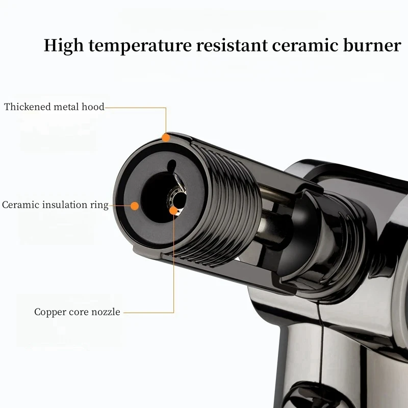 New Windproof Outdoor BBQ Kitchen Flame Gun Turbo Torch Direct Flush Welding Gun Cigar Lighter Jewelry Welding Men\'s Tools Gifts