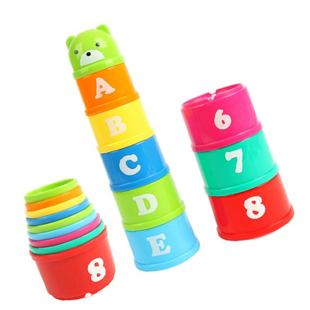 

Toddler Nested Alphabet Toys Stacker Educational Number Cups for Kids Infant