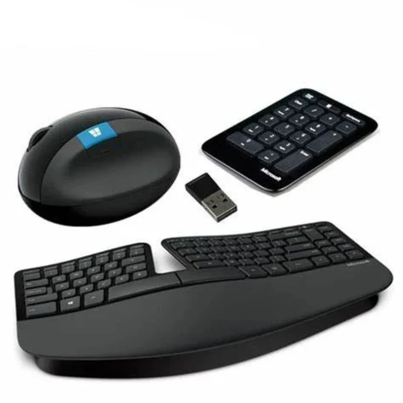 

For second hand defects Microsoft Sculpt Ergonomic ergonomic desktop wireless keyboard and mouse set steamed bread set