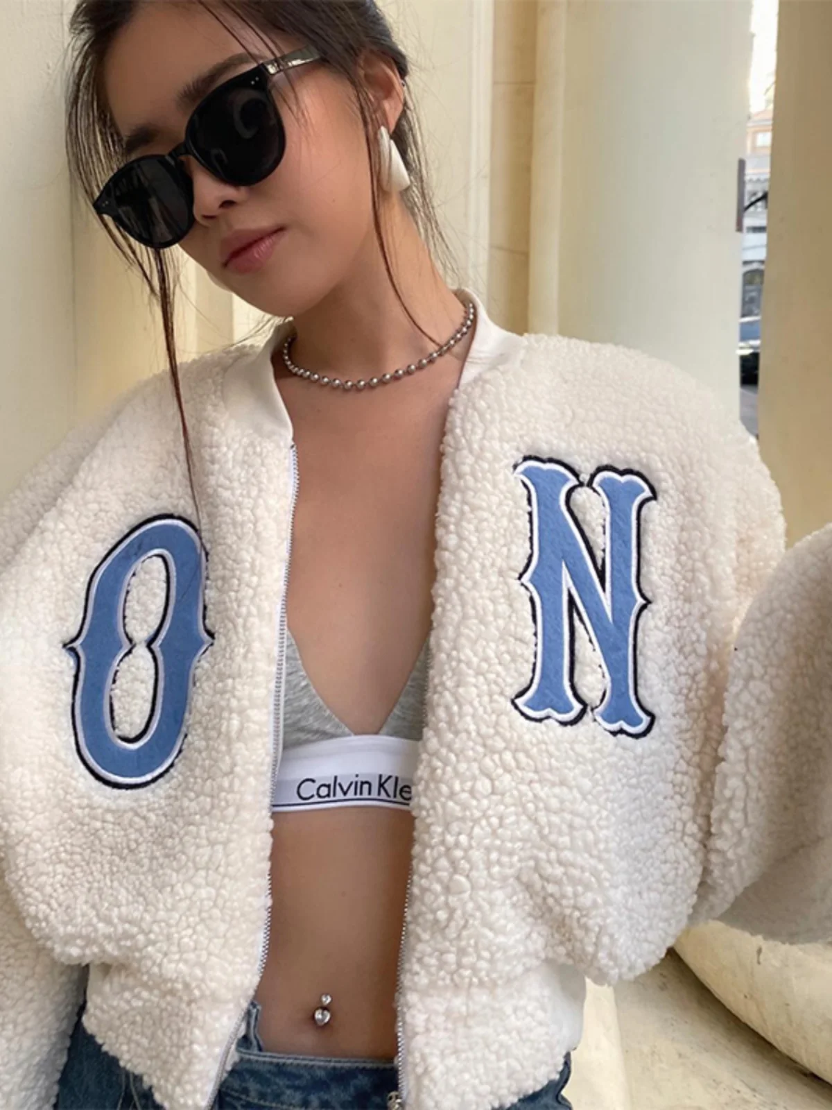 

Sweaters Jumpers Cardigans Womens Knit Made Alpaca Ribbed Border Cropped Grunge Alternative 90S Vintage Distressed Youth Holiday