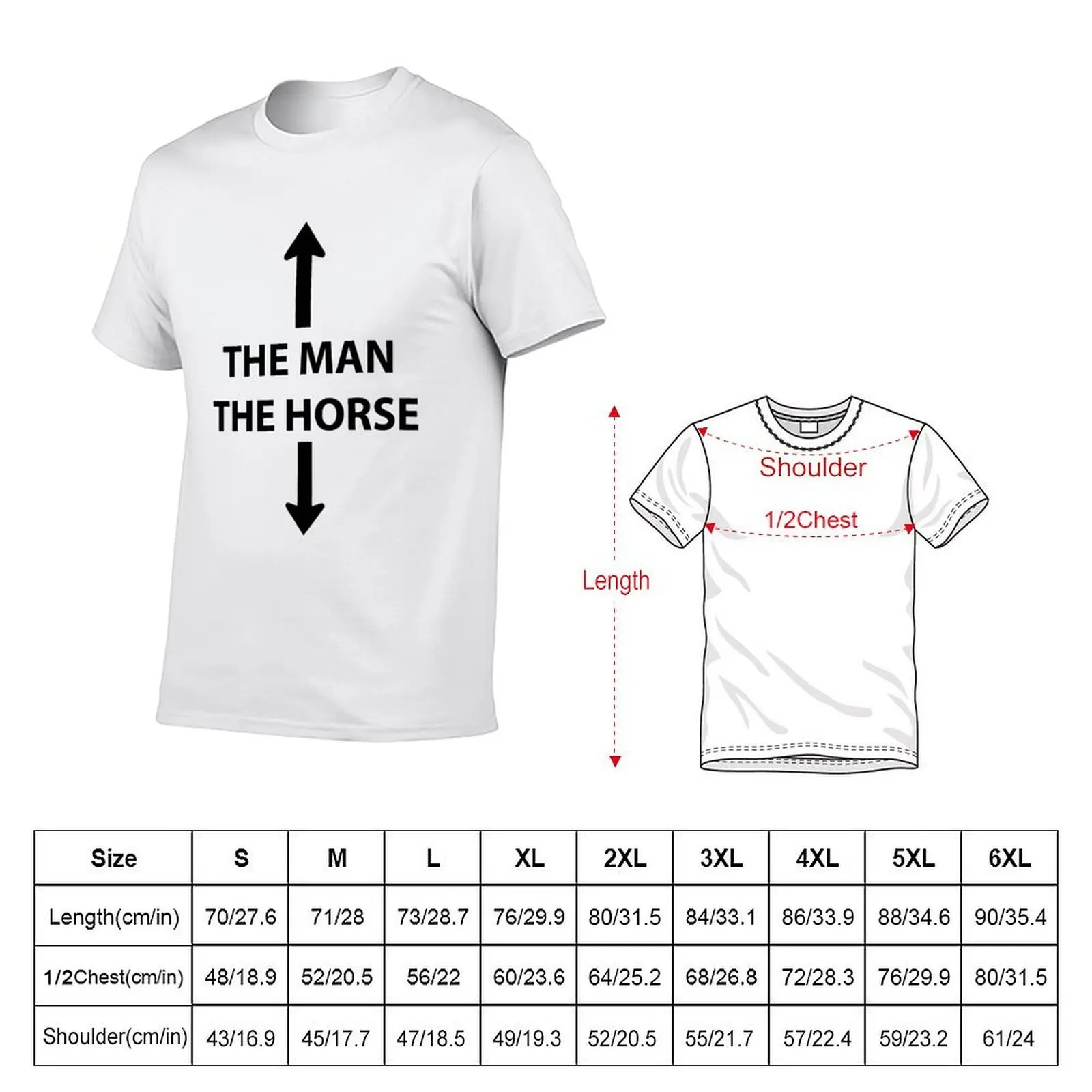 THE MAN AND HIS HORSE T-Shirt t shirt for man t shirt man plain T-Shirt