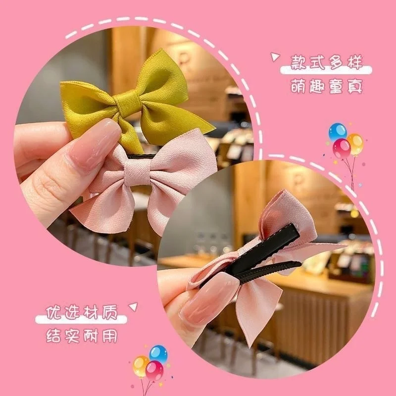 New Bow Headgear Sweet Little Girl Hair Accessories Cute Summer Girls Net Red Clips Baby Hairpins Children Hair Clips Gifts