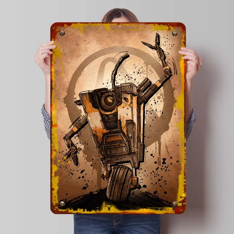 B-Borderlands Metal Signs Classic Game Posters Room Decoration Gaming Custom Retro Tin Sign for Wall Art Decoration Dekoration