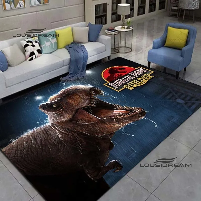 Jurassic dinossauro tapetes e tapete 3d impressão tapete tapete sala de estar quarto decorar grande área macio crianças quarto tapete