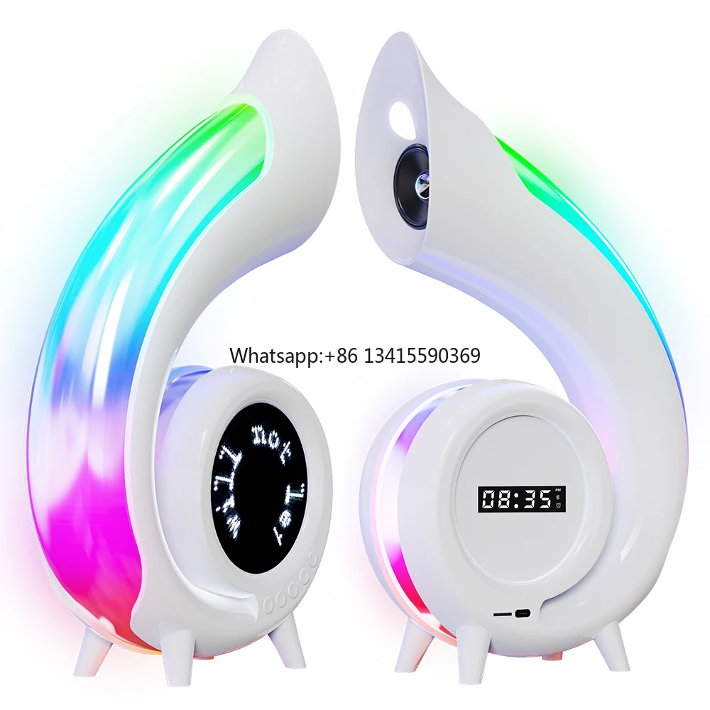 

G69 Pro RGB Ble Speaker with Lyrics Display Desk Lamp Clock Alarm Multifunction Abyss Lamp BT Speaker