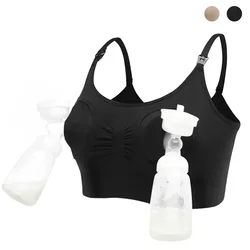 Maternity Bra for Breast Pump Special Nursing Bra Hands Pregnancy Clothes Breastfeeding Pumping Bra Can Wear All Day