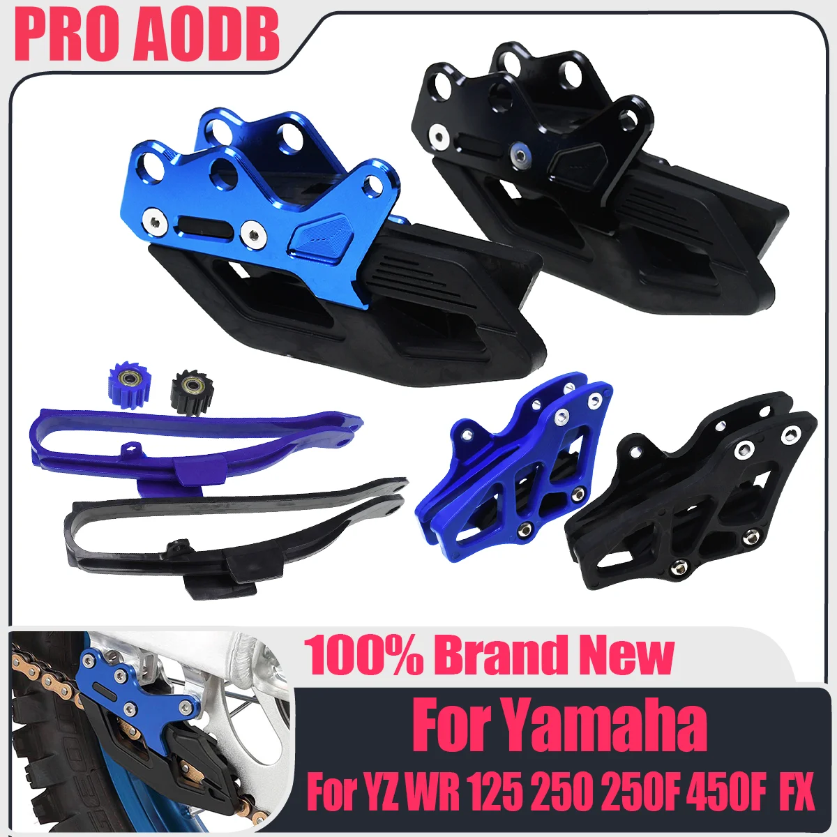 Motorcycle Accessories CNC Chain Guide Guard Protector For Yamaha 08-20 YZ WR WR250F WR450F YZ125 YZ250 YZ250F YZ450F YZ250FX