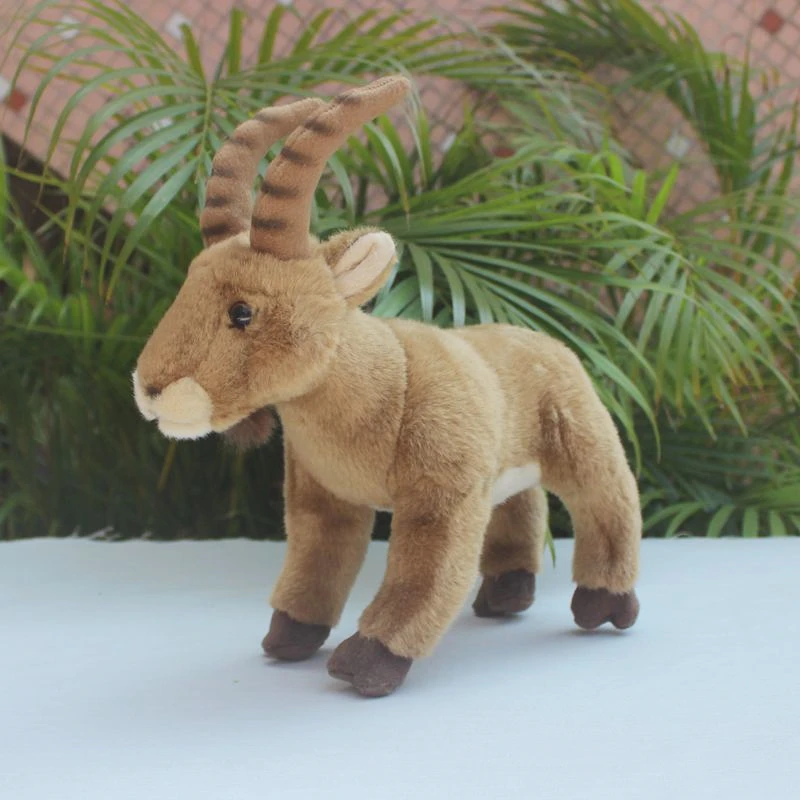 Alpine Goat High Fidelity Cute Antelope Plushie Blue Sheep Plush Toys Lifelike Animals Simulation Stuffed Doll Kawai Toy Gifts