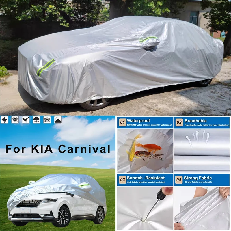 

All-Season Outdoor Protection Full Car Covers For KIA Carnival - Dustproof Snowproof Waterproof Sunshade Oxford Fabric
