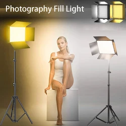 LED Photo Studio Light For Youbute Game Live Video Lighting Remote Camera Portable Video Recording Photography Panel Lamp 10inch