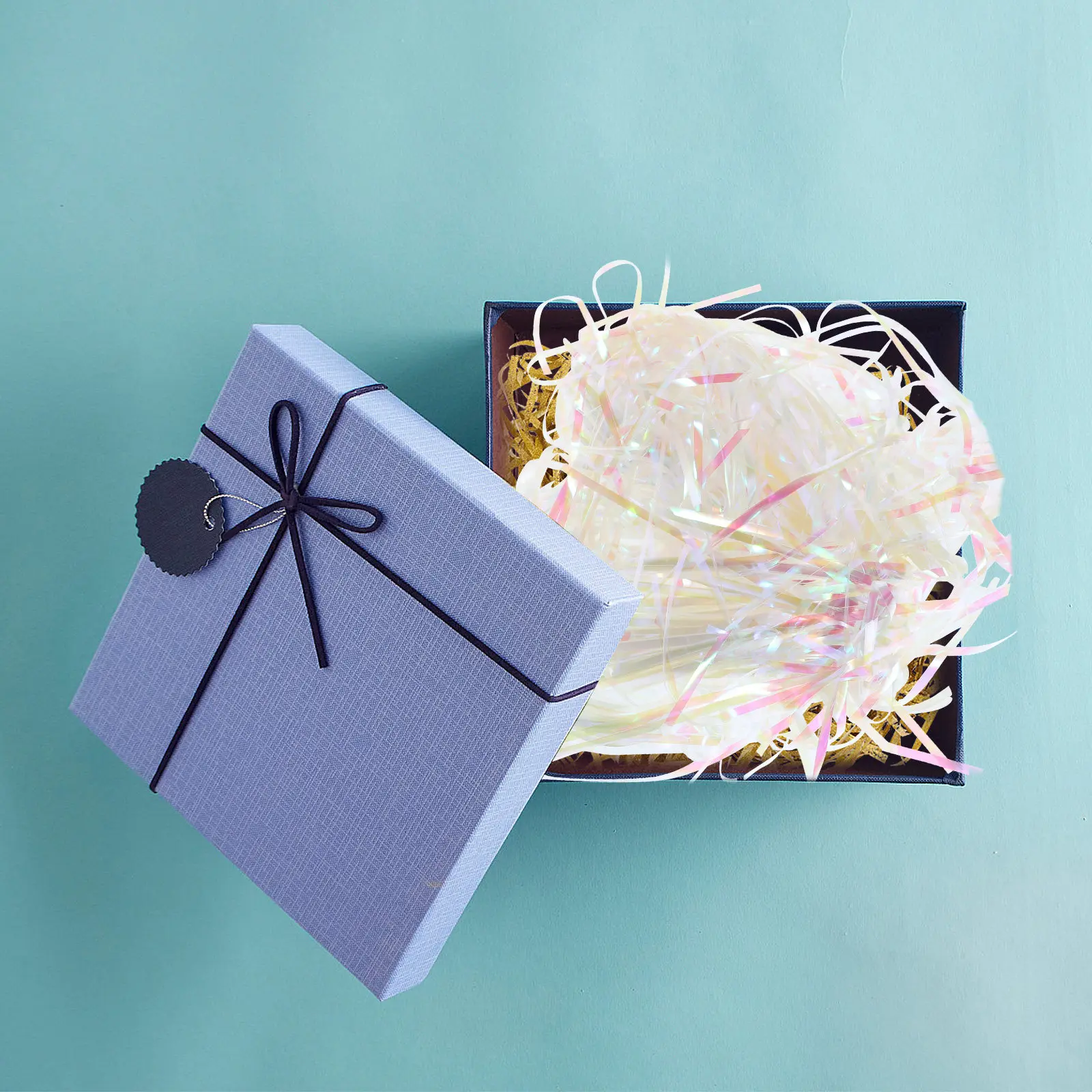 1 Paquete de Relleno de Caja de Regalo Iridiscente, Material de Papel, Papel Triturado para Cestas de Regalo, Caja de Embalaje, Cumpleaños, Boda, Festival