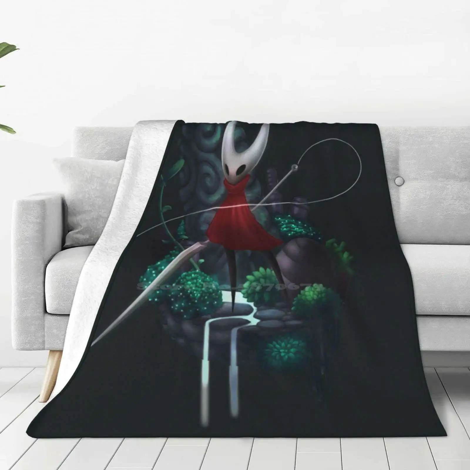 Hornet-Hollow Knight Latest Super Soft Warm Light Thin Blanket Needle Metroidvania Videogames Fanart Insect Indie Gameindie