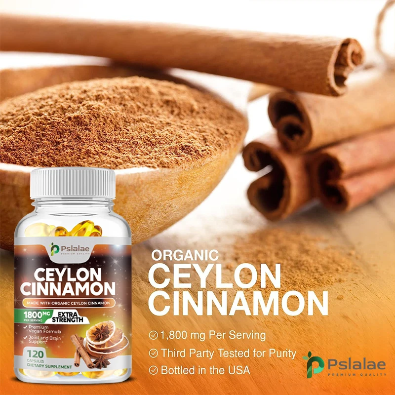 Premium Ceylon Cinnamon 1800 mg - a natural supplement that supports healthy circulation, brain and joint function