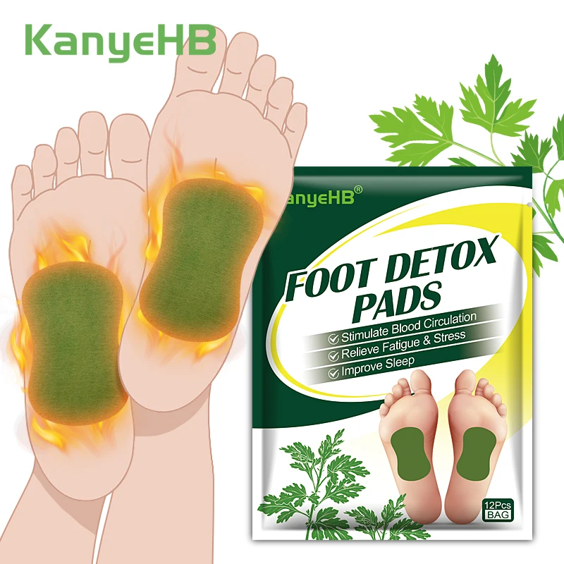 12 sztuk piołun imbir Foot Detox Patch relief stres pomoc spania toksyny oczyszczające odchudzanie klocki ciała Detox utrata masy ciała