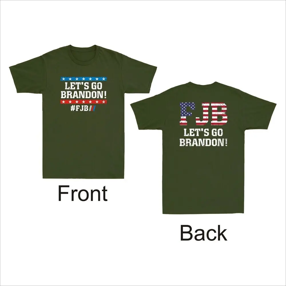 

FJB Let's Go Brandon Funny Political Joke Vintage unisex Short Sleeve T-Shirt TeePrinted summer cotton