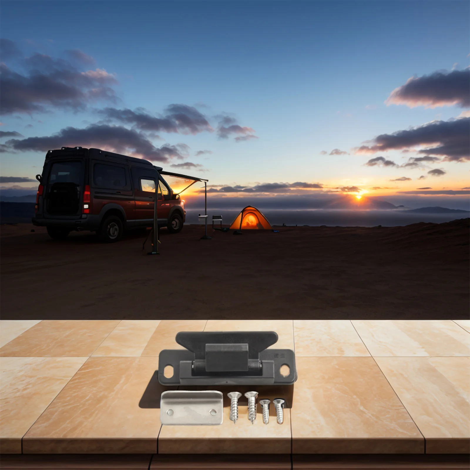 Black Exterior Door Hold Easy Installation Effortless Installation Enhanced Durability Long-lasting Performance For RVs