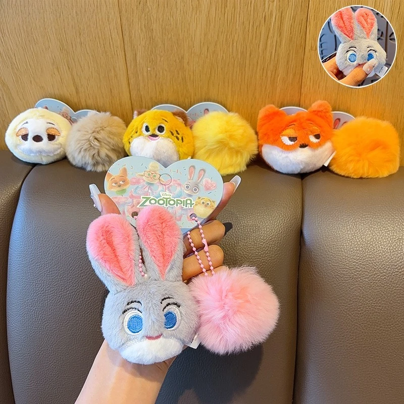 حار ديزني أنيمي Zootopia 2 ألعاب من نسيج مخملي قلادة شخصيات كرتونية لطيف محشوة دمية على ظهره المفاتيح #3