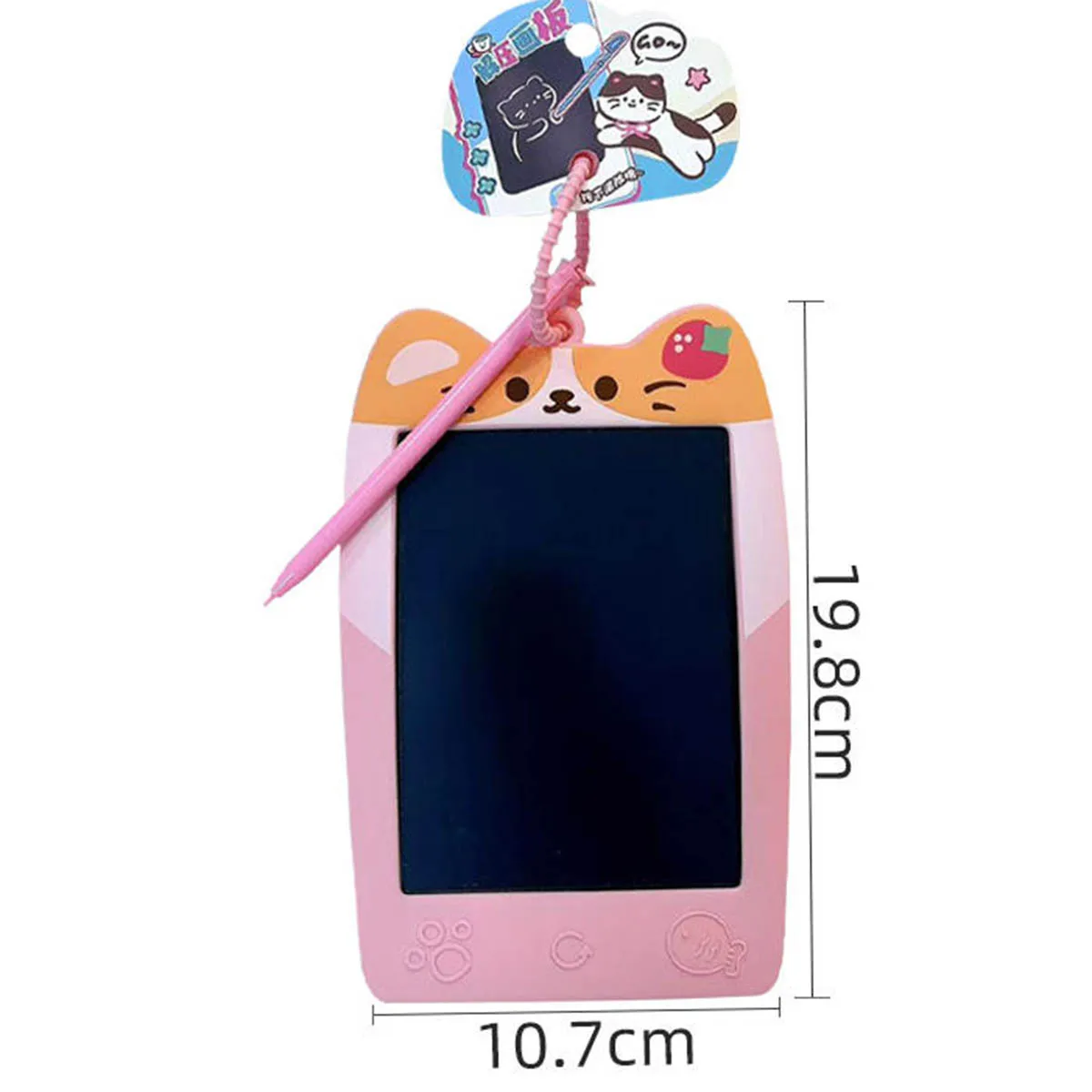 Creative Large Graffiti Drawing Board Silicone Protective Cover Keychain Stress Relief Portable Writing Board Message Board Toy