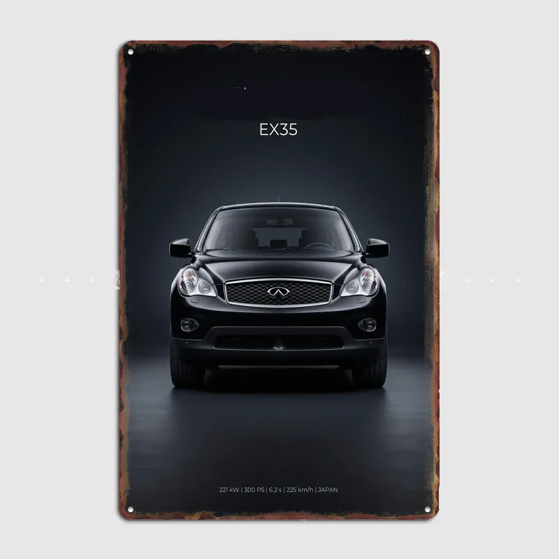 EX35 Front View Poster Metal Custom Sign Indoor Decor Pub Car Club Room Decoration Bar Posters Home Wall Decor