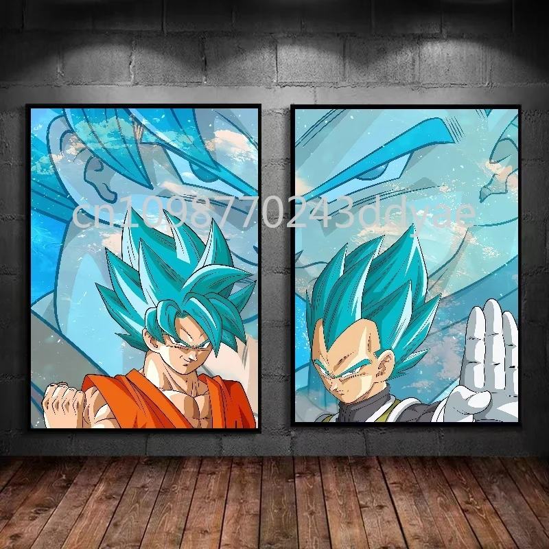 Anime Dragon Ball Super Saiyan Goku HD affiche impression toile peinture de haute qualité salon chambre décoration murale peinture