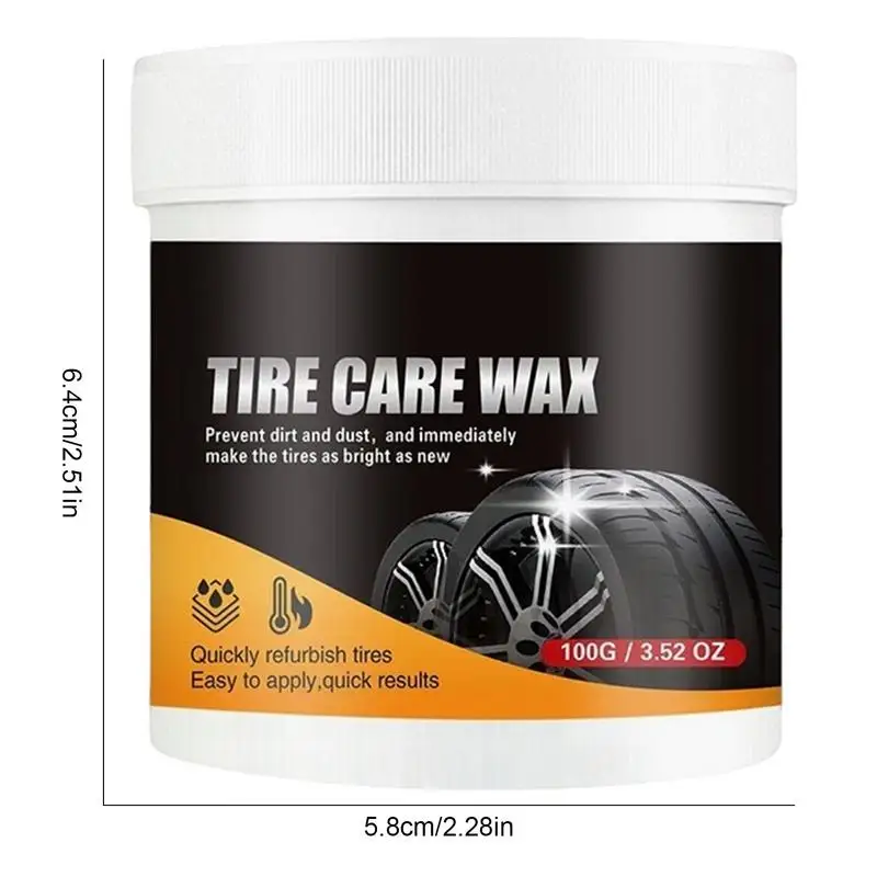 ยางรถ Shine 100g ล้อการบํารุงรักษา WAX ป้องกันล้อ Maintenance WAX กันน้ํายาง WAX Brightener ยาวนานสําหรับ