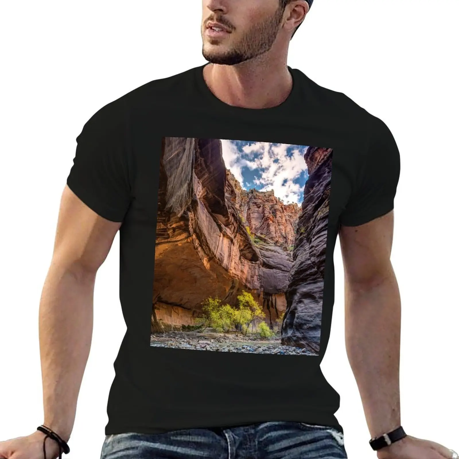 Walking in the Virgin river of Zion National Park T-Shirt baggy shirts shirts graphic tees boys whites t shirts men