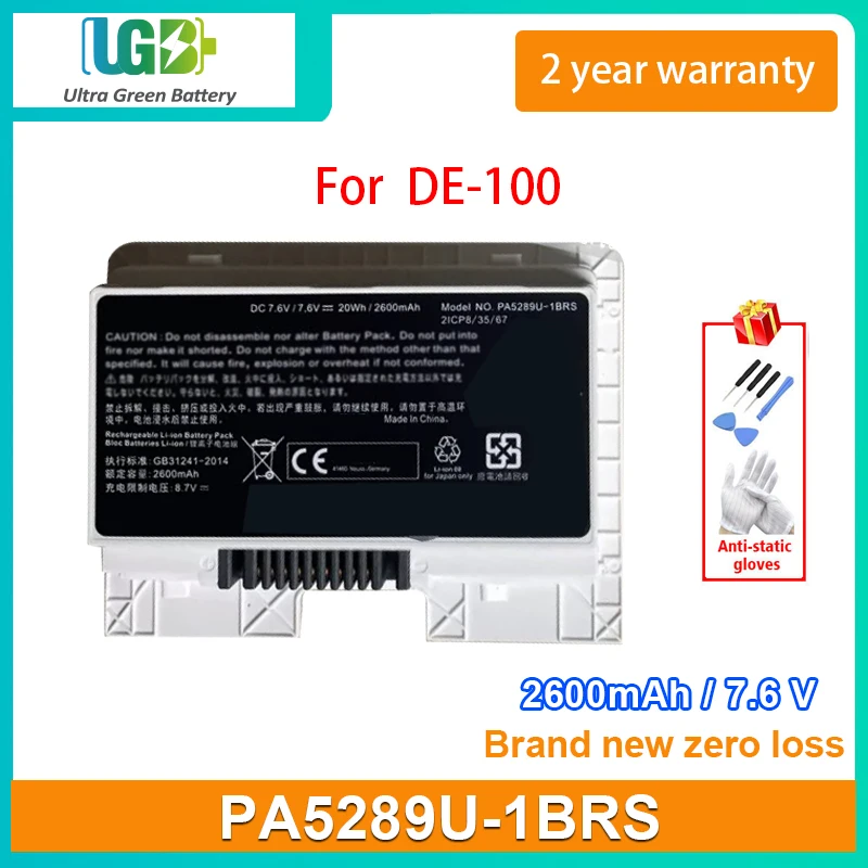 

UGB New PA5289U-1BRS Laptop Battery For TOSHIBA DynaEdge DE-100 Battery 2600mAh 7.6V