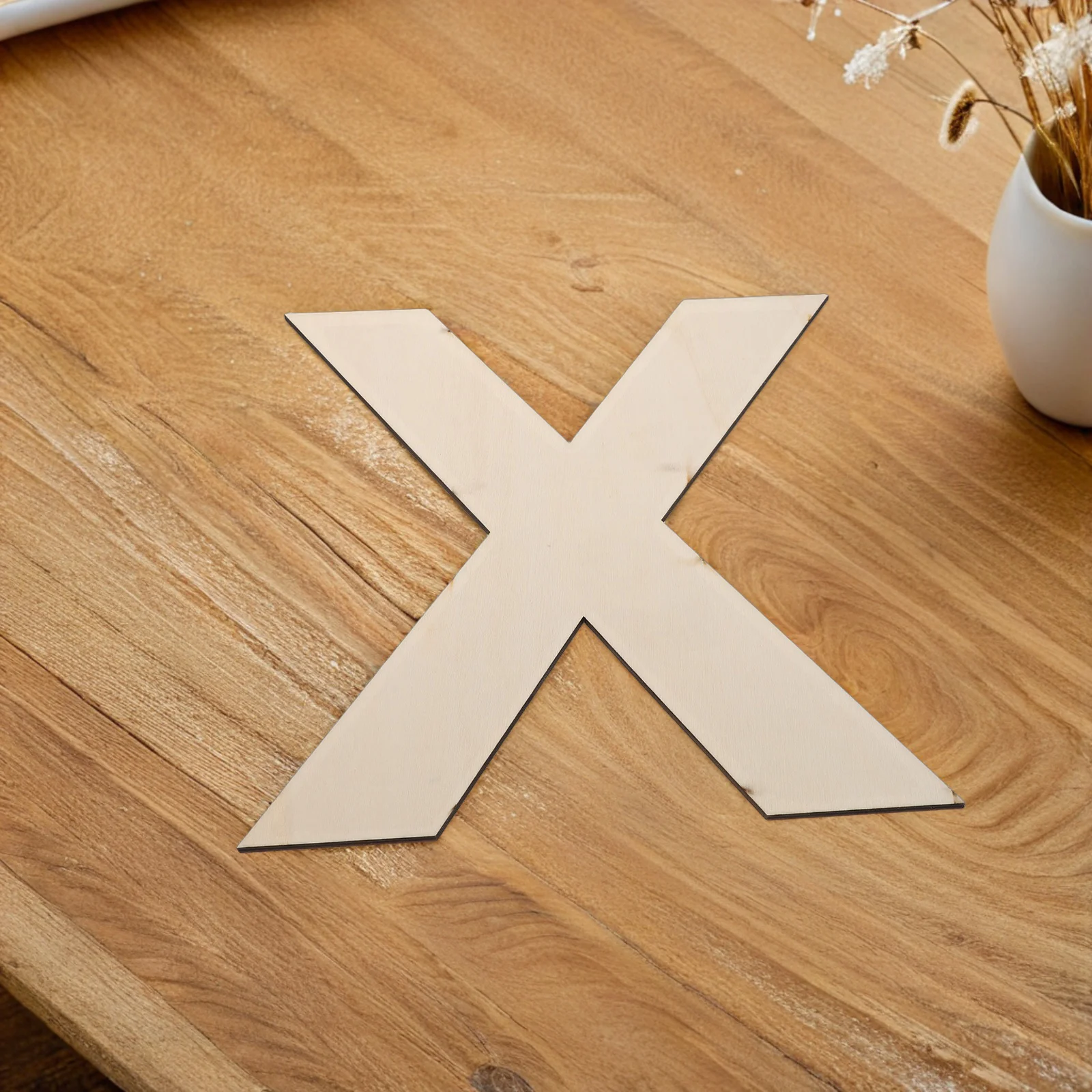 

Large Natural Wooden Unfinished Alphabet Cutout DIY Wall Hanging Decorative Letter for Home Craft Projects