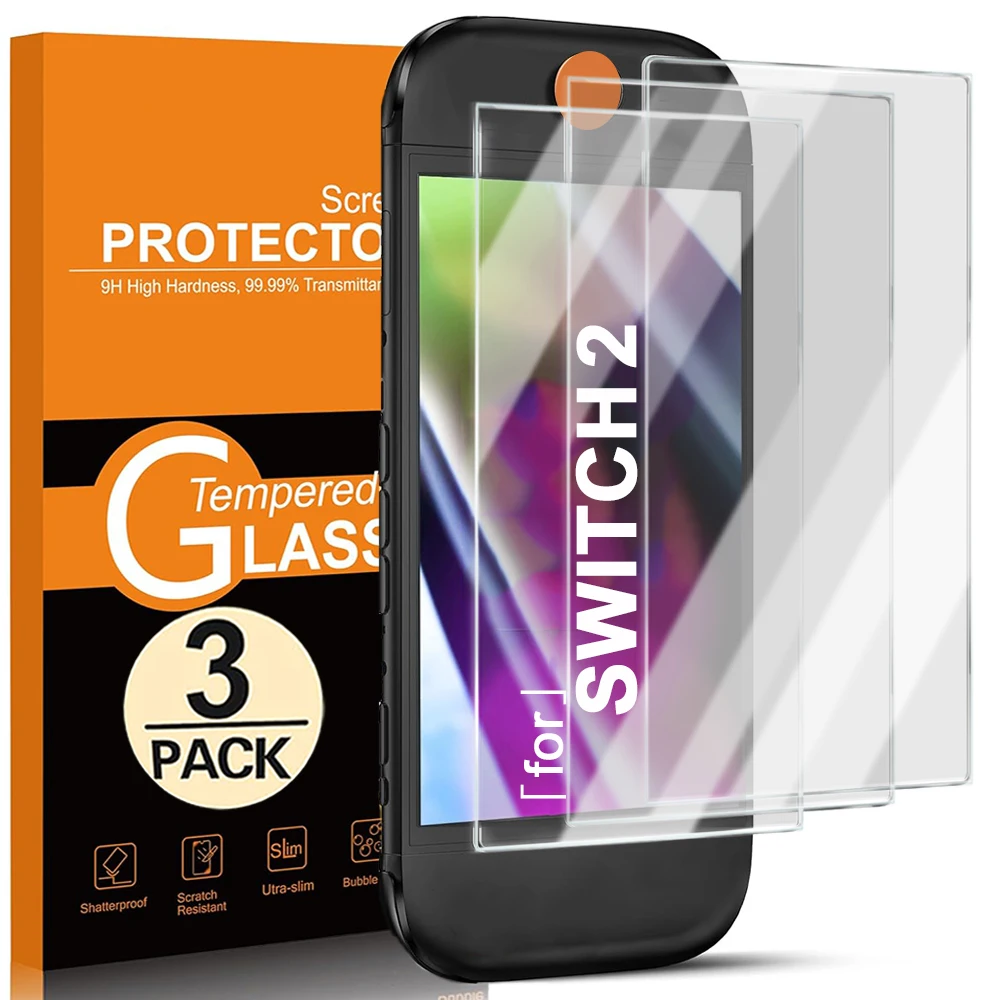 3/2/1Pack verre trempé Premium pour Nintendo Switch 2 Switch Lite/Oled protecteur d'écran HD clair anti-rayures Films de protection