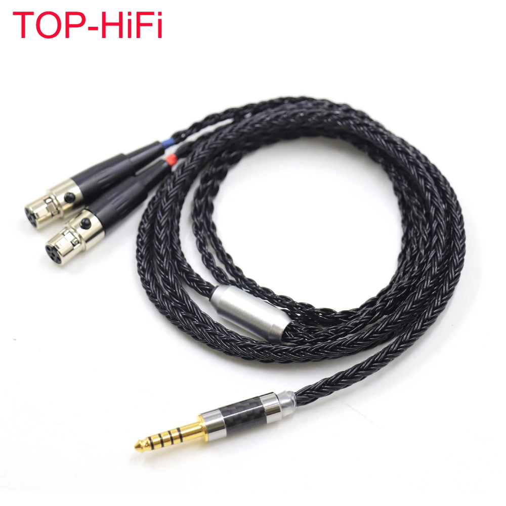 16 Core Black Earphone Upgrade Cable For Audeze LCD-3 LCD-2 LCD-X LCD-XC LCD-4z LCD-MX4 LCD-GX with 4.4mm Balanced Headphone