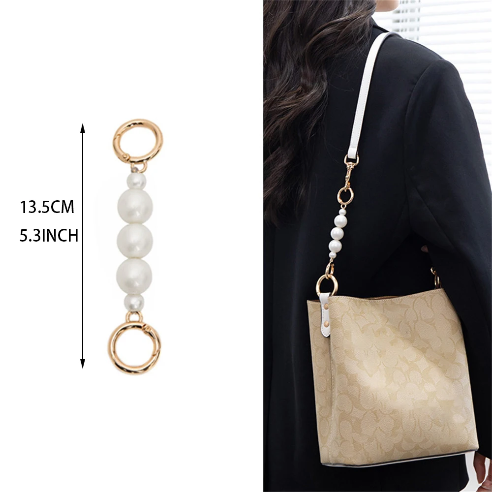 Metal Chain For Coach Tabby26 Armpit Bag Pearl Extension Chain  Bag Strap Shoulder Extension Accessories Women\'s Bag Chain