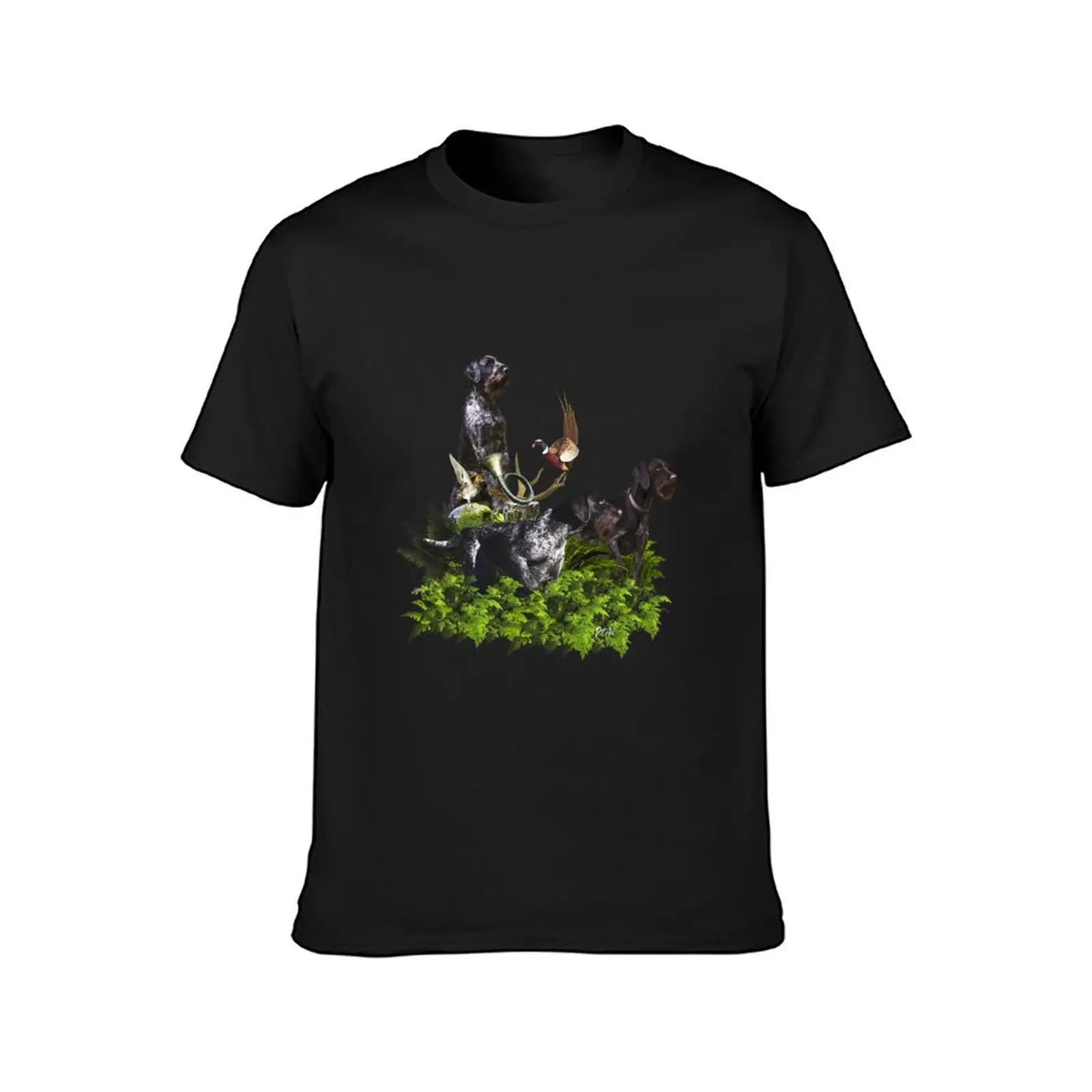 German Wirehaired Pointers, Gundogs T-Shirt graphics sweat quick-drying oversizeds mens graphic t-shirts anime