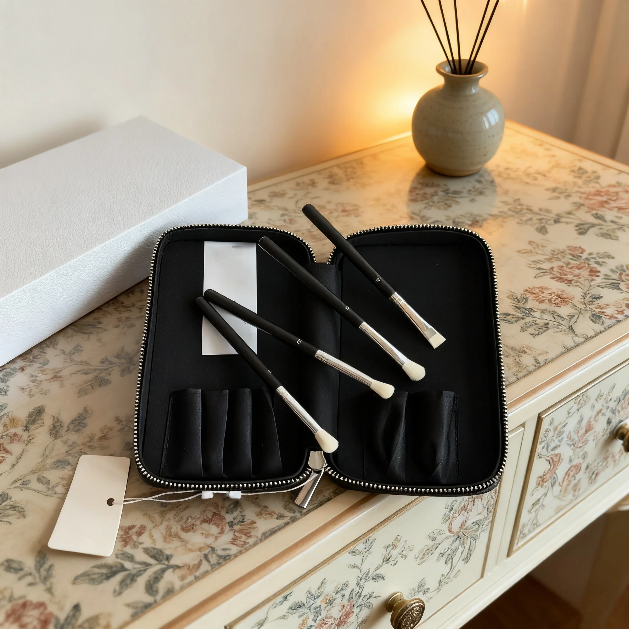 هدايا العيد للزوجة والصديقة D سلسلة فرش الماكياج الفاخرة مجموعة فرشاة كريم الأساس وأحمر الخدود وظلال العيون وفرشاة تحديد العيون