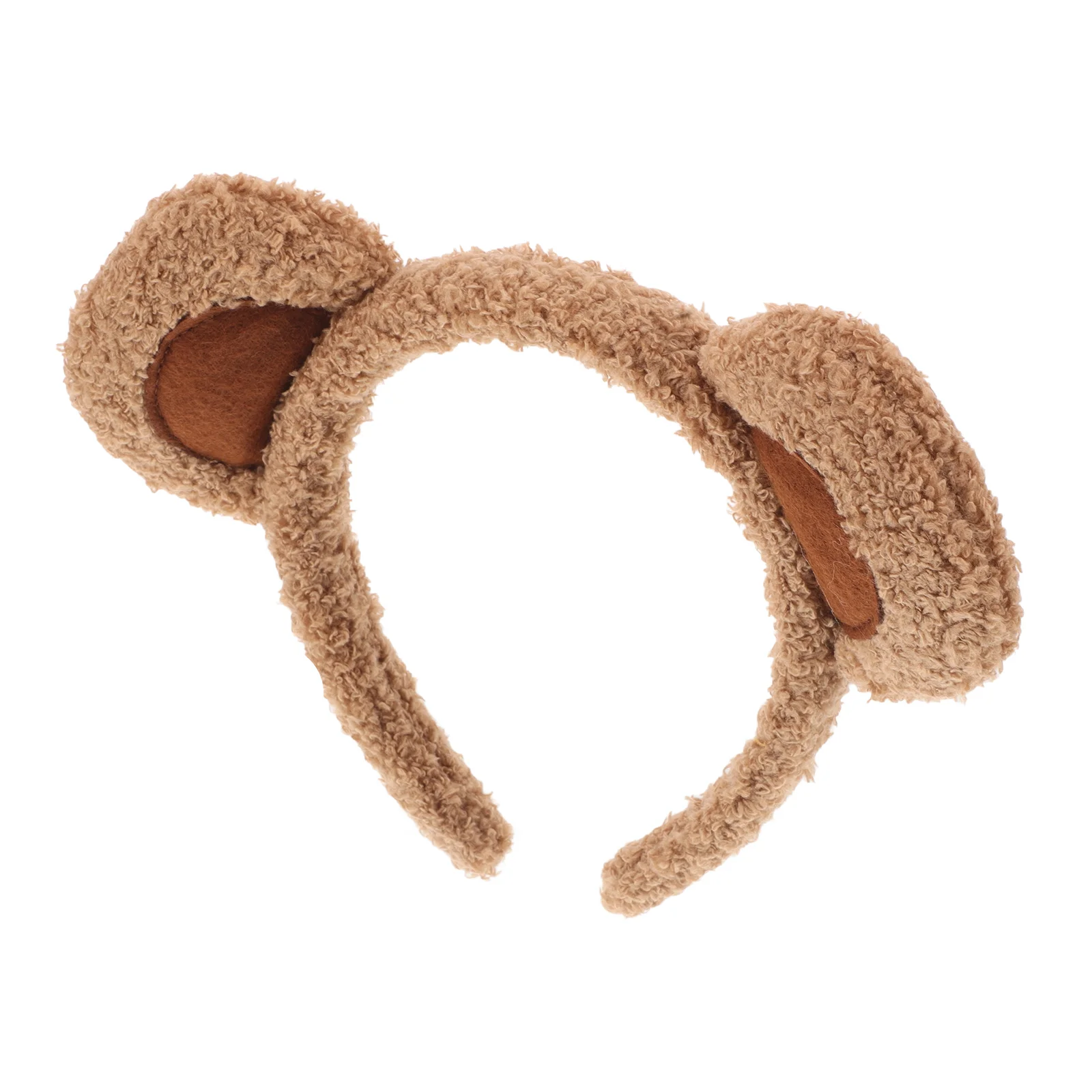 Plush Bear Dark Makeup Headband Mouse Ears Headband Brown Animal Hair Accessories Women Headdress Elastic Colors